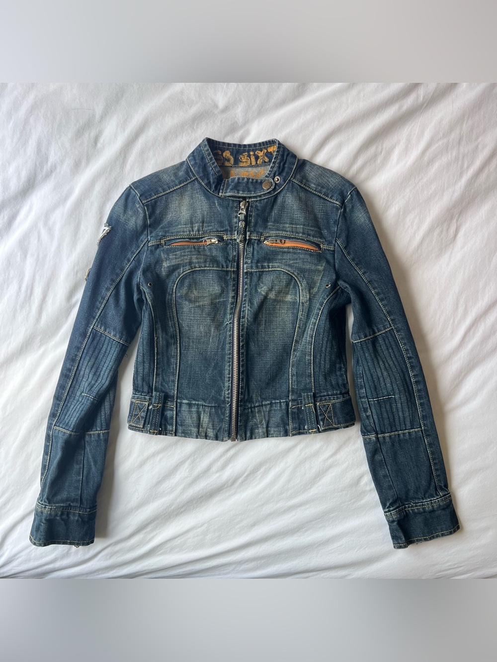 Vintage Y2K Miss Sixty Bella Hadid Denim Moto Jacket
